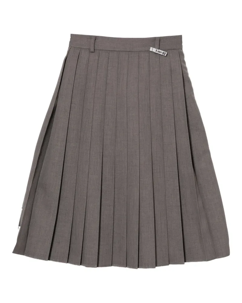 MIHARAYASUHIRO Midirock mit Falten - Grau Grau