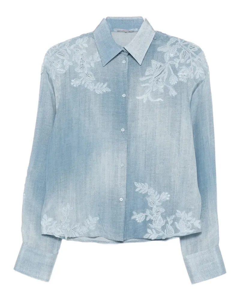 Ermanno Scervino embroidered buttoned shirt - Blau Blau