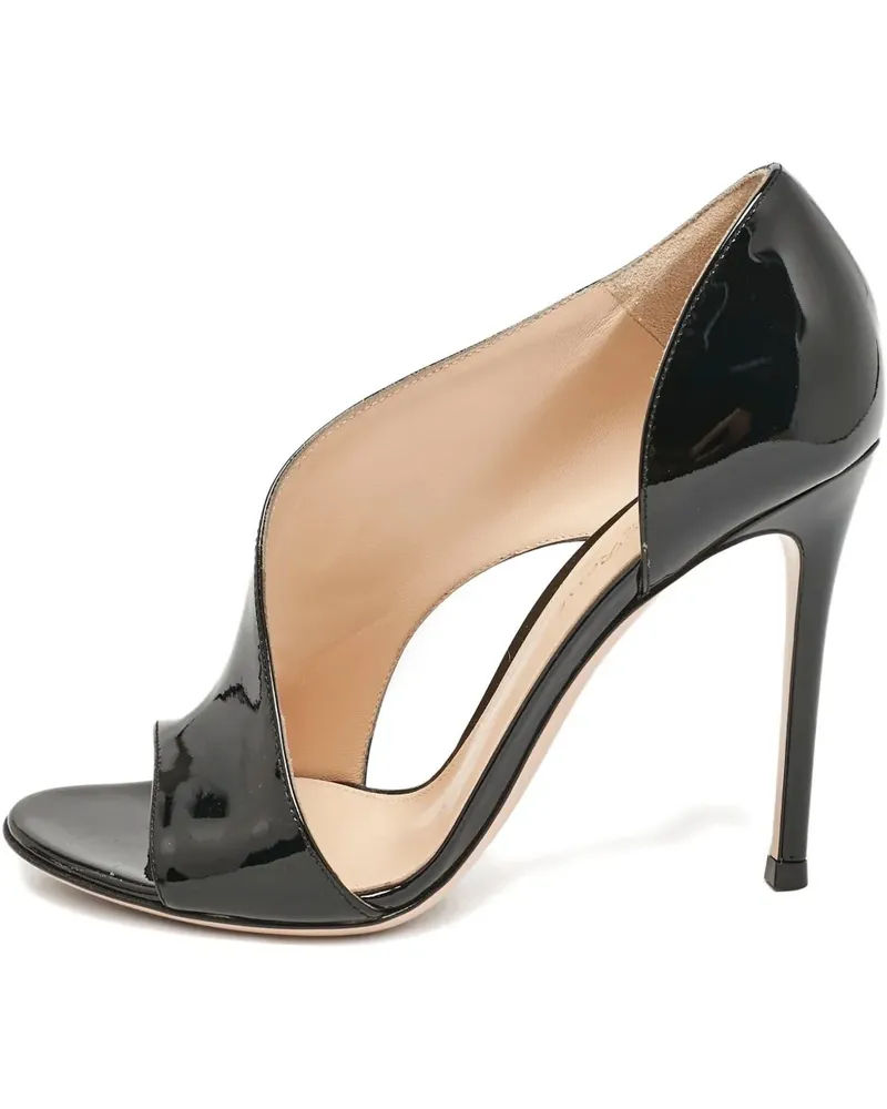 Gianvito Rossi Sandalen aus Lackleder 105mm - Schwarz Schwarz