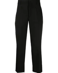 OFF-WHITE Gerade Cropped-Hose mit hohem Bund Schwarz