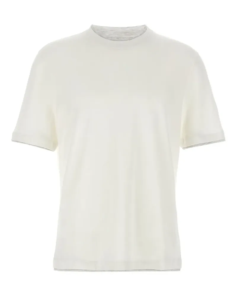 Brunello Cucinelli T-Shirt im Layering-Look - Weiß Weiß