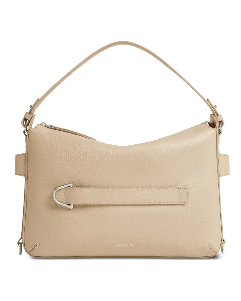 Coccinelle leather tote bag - Nude Nude