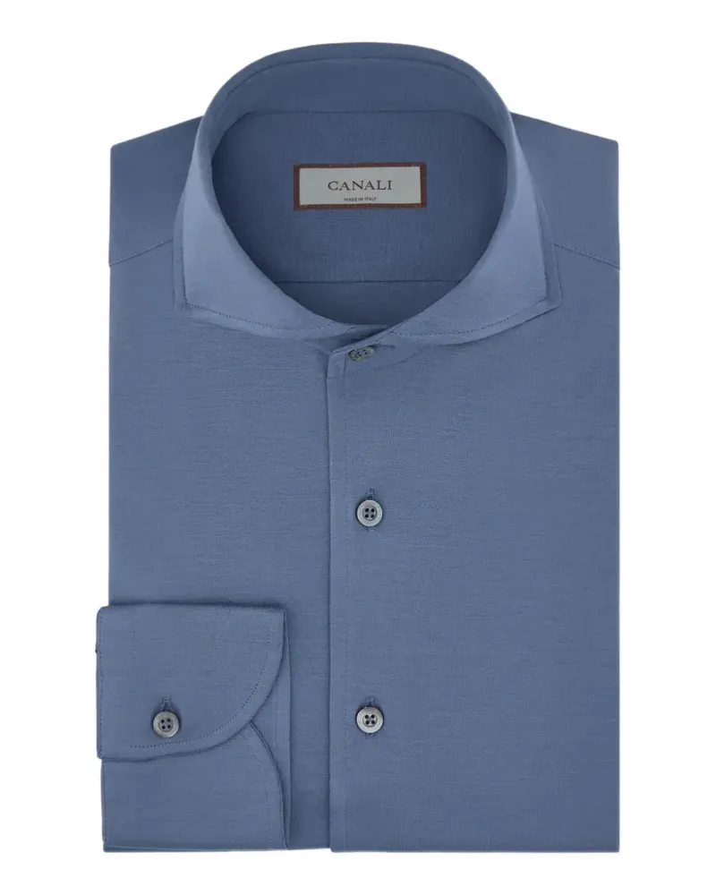 Canali Klassisches Hemd - Blau Blau