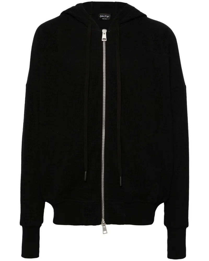 Andrea Ya'aqov Hoodie aus Mesh Schwarz