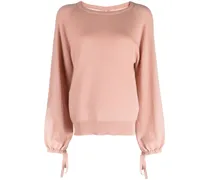 Pullover mit Schlüssellochausschnitt - Rosa