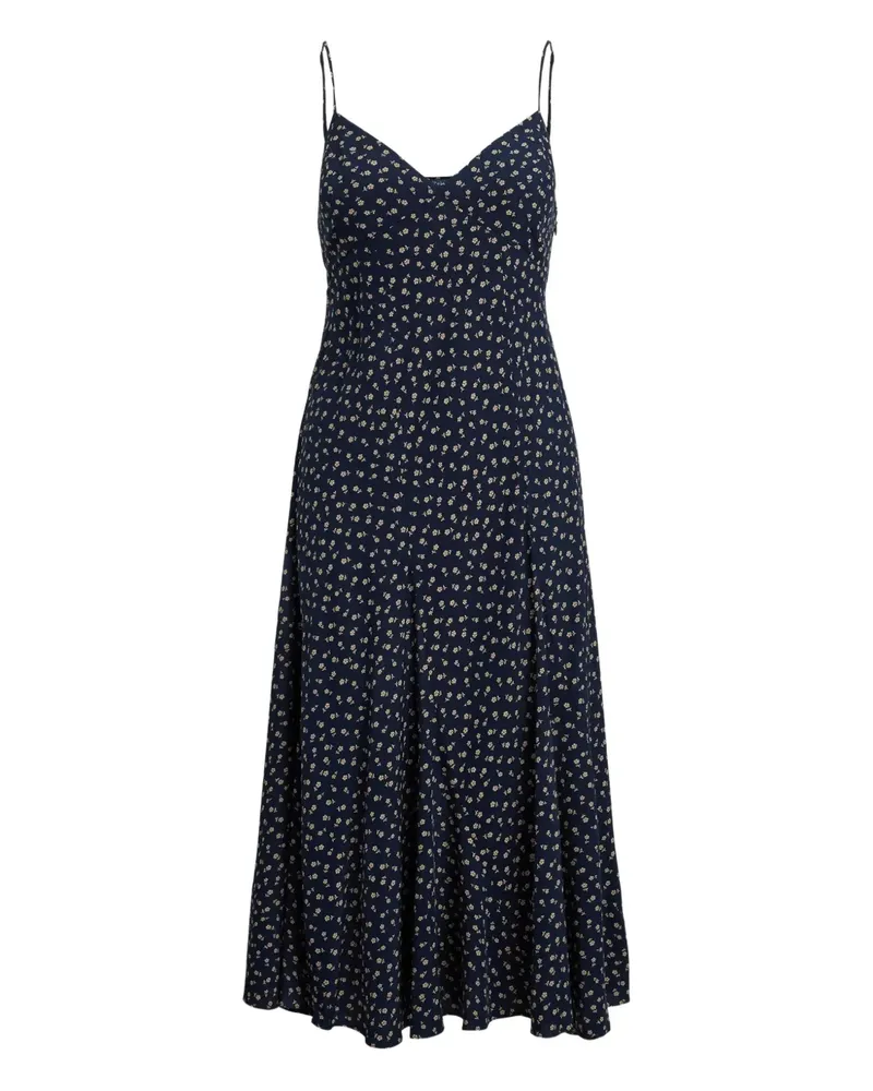 Ralph Lauren Midikleid mit Blumen-Print - Blau Blau