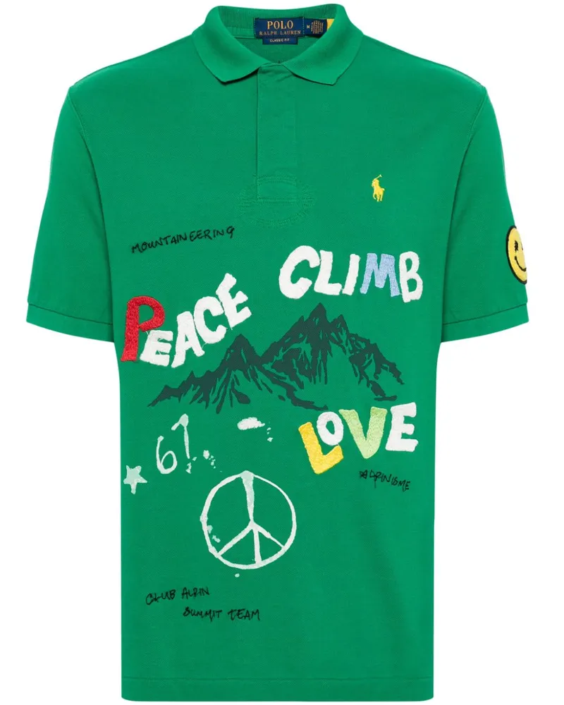 Ralph Lauren Peace Climb Love Poloshirt - Grün Grün