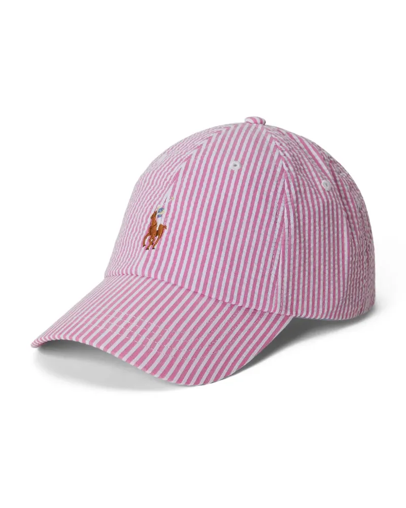 Ralph Lauren Seersucker Baseballkappe - Rosa Rosa