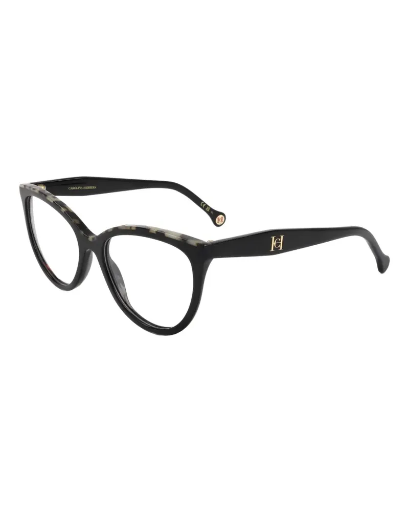 Carolina Herrera New York Cat-Eye-Brille in Schildpattoptik - Schwarz Schwarz