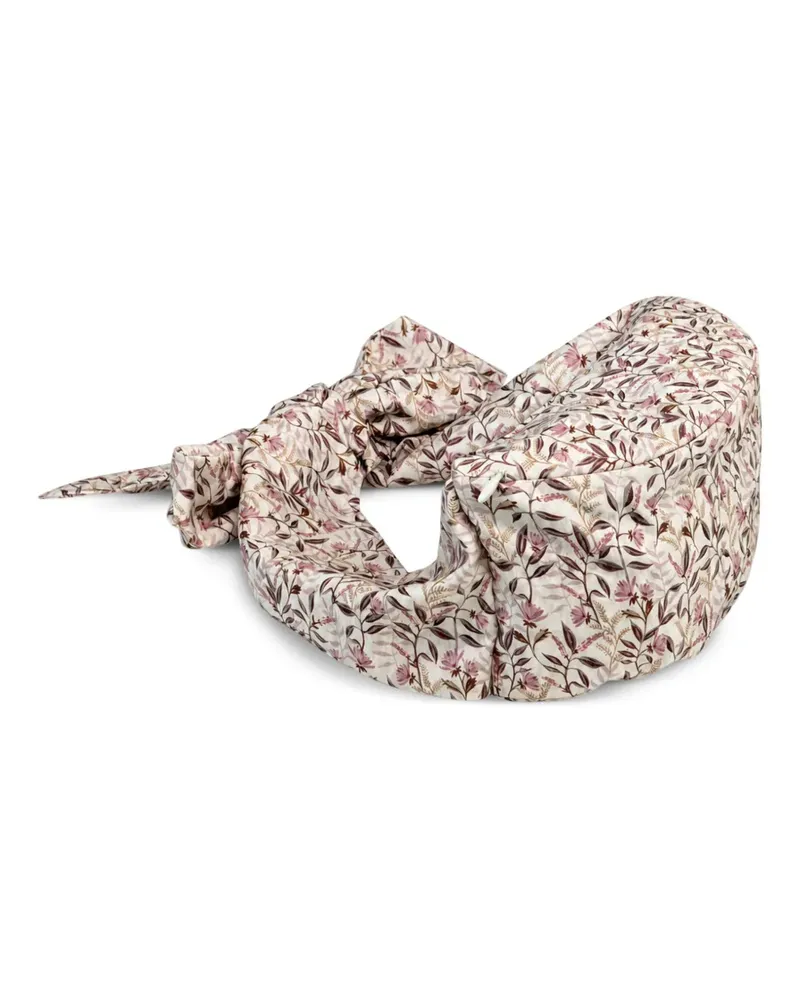 Kristina Ti Gürteltasche mit Blumenprint und Schleifenverschluss - Nude Nude