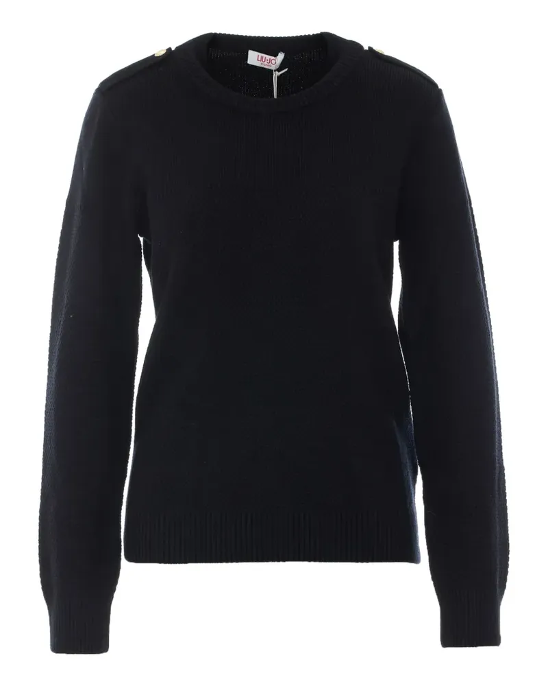 Liu Jo Pullover mit Schulterknöpfen - Schwarz Schwarz