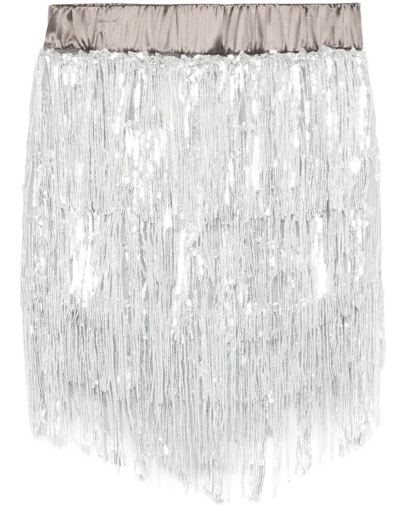 ALMAZ Lauf-Shorts mit Pailletten - Silber Silber