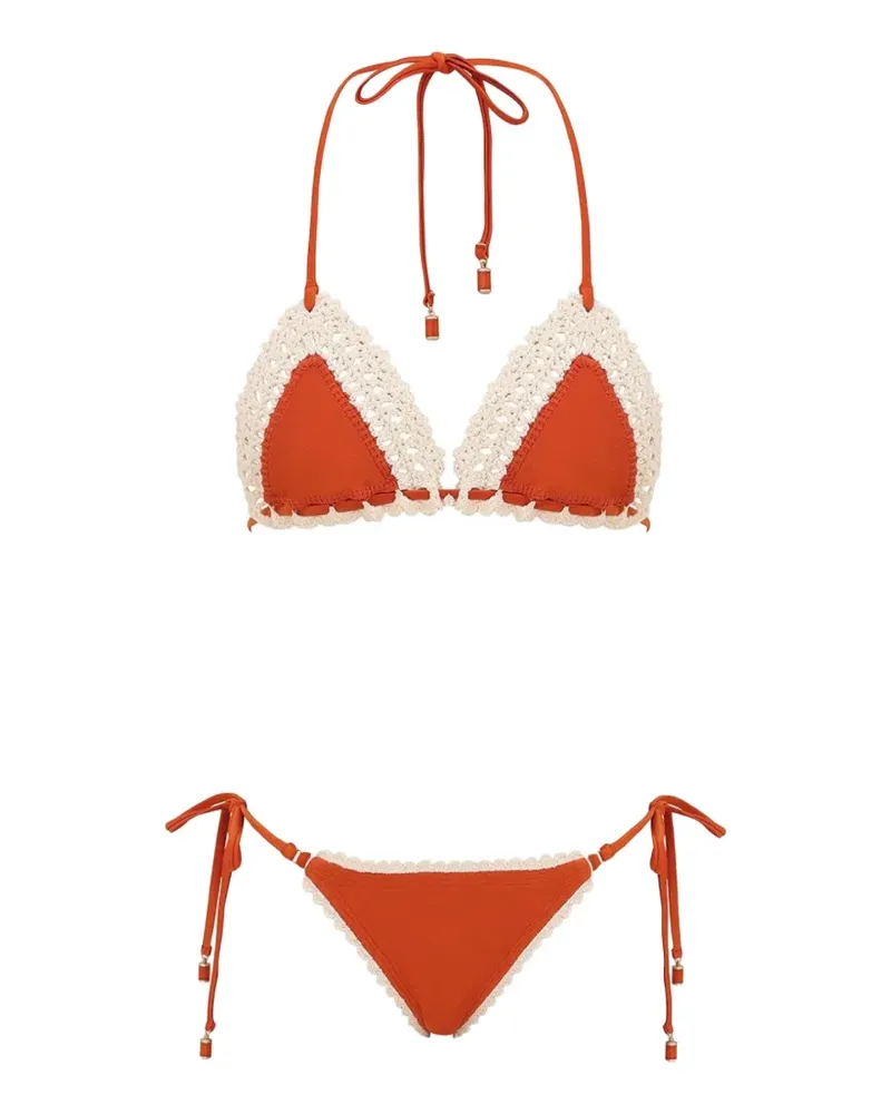 Zimmermann Mahon crochet-trim bikini - Orange Orange