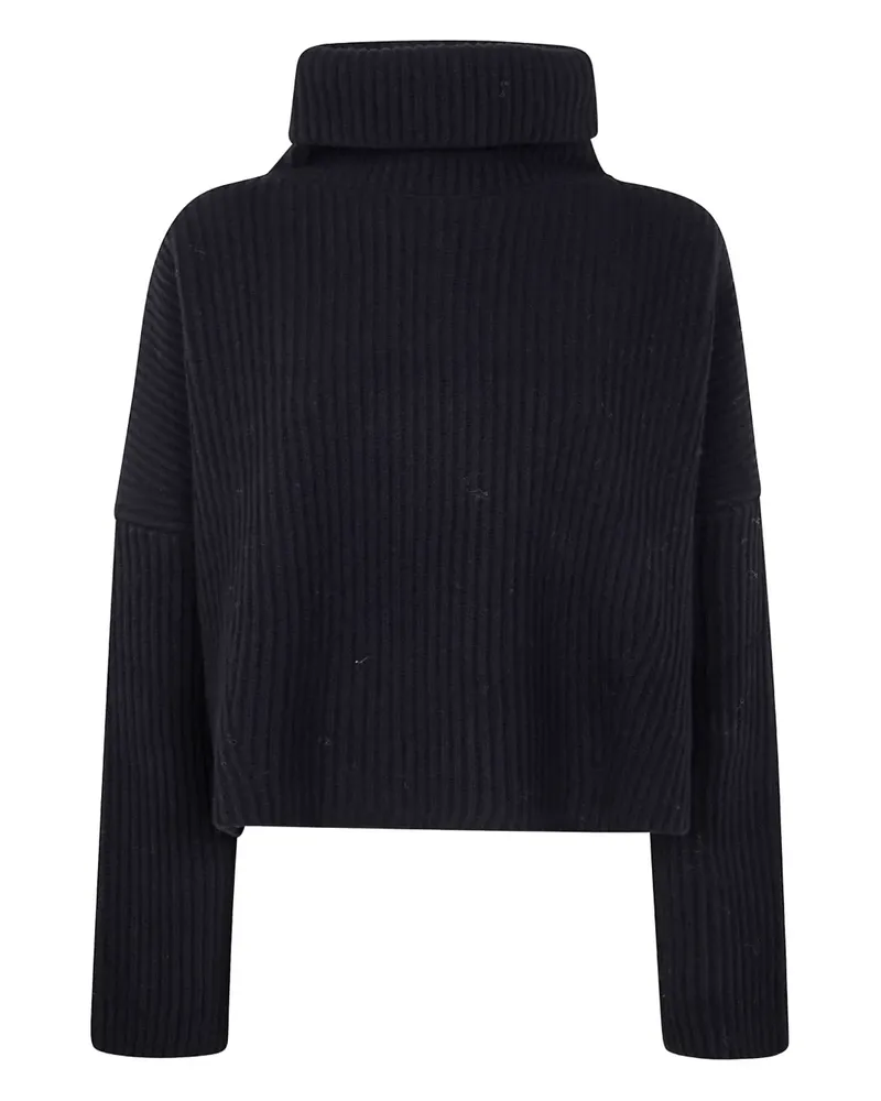 Nuur Gerippter Rollkragenpullover - Schwarz Schwarz