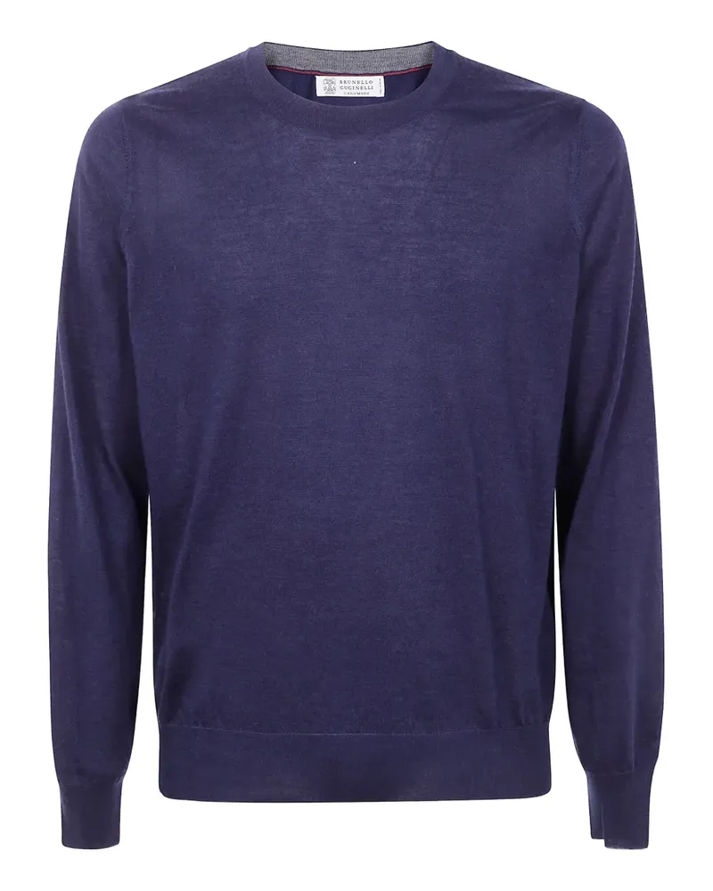 Brunello Cucinelli Pullover mit Rundhalsausschnitt - Blau Blau