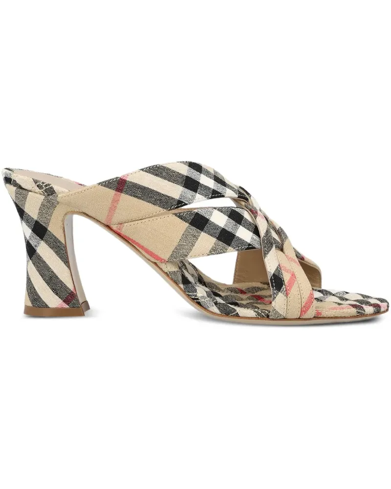 Burberry Karierte Sloanne Sandalen - Nude Nude