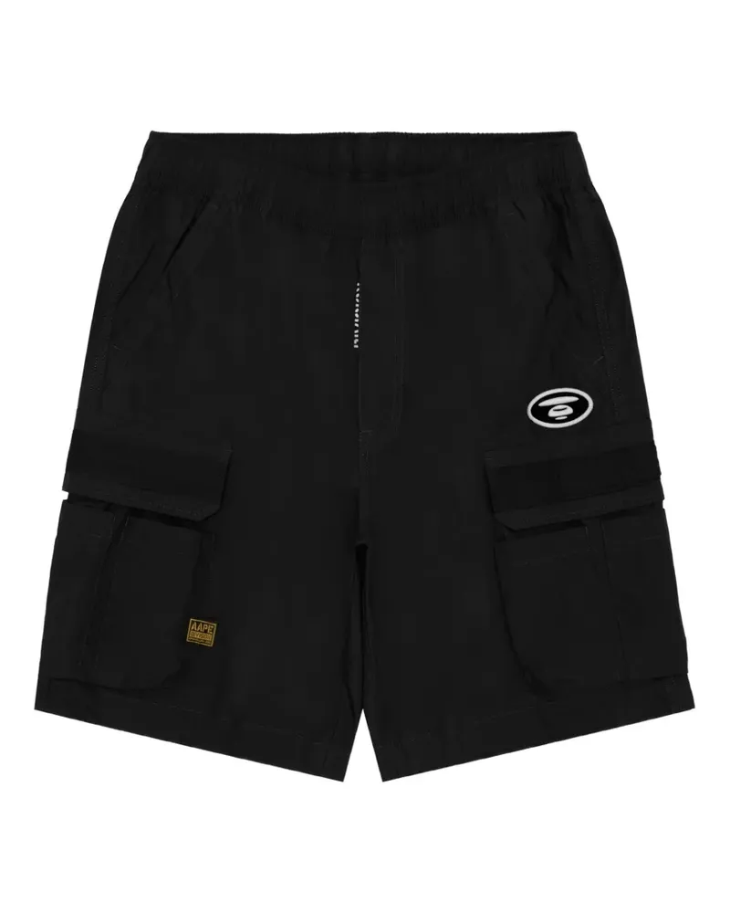 BAPE logo-patch cargo shorts - Schwarz Schwarz