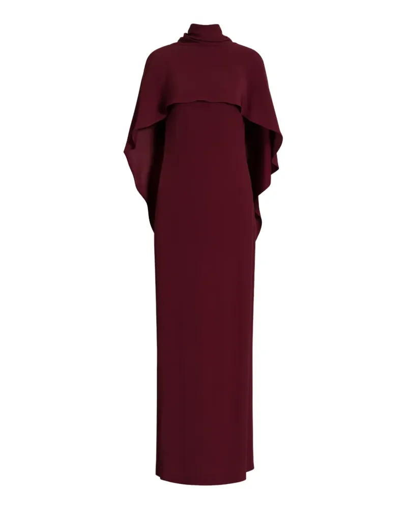 Alberta Ferretti Maxikleid mit Stehkragen - Rot Rot