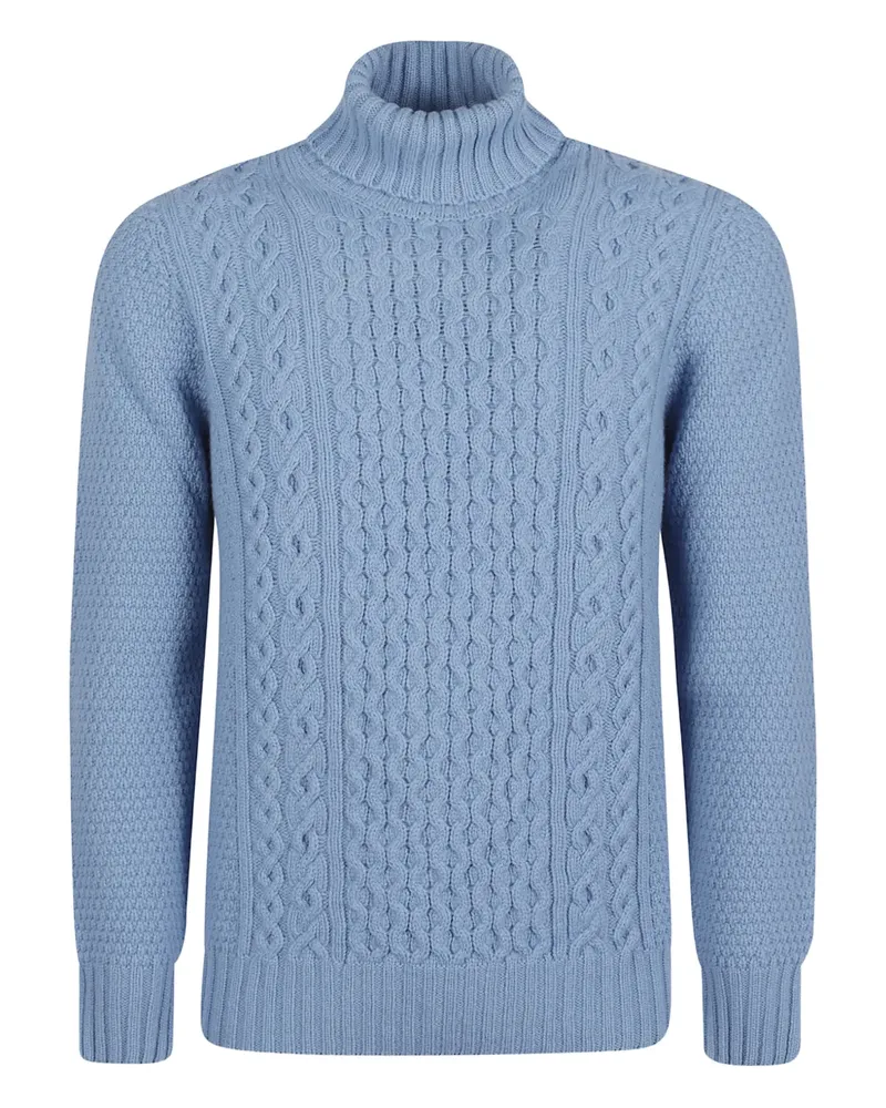 Drumohr  Langärmeliger Rollkragenpullover - Blau Blau
