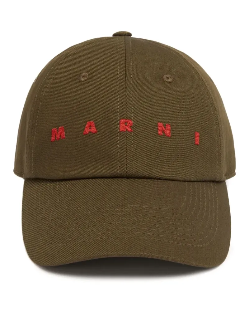 Marni Baseballkappe mit Logo-Stickerei - Grün Grün