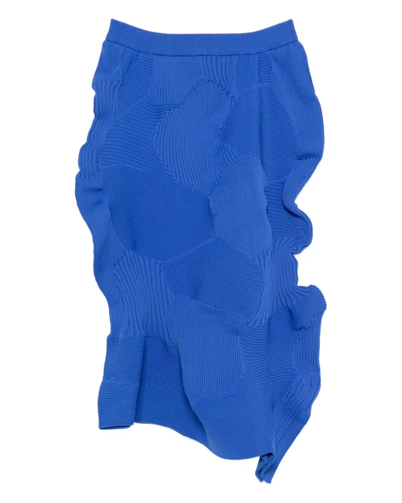 Issey Miyake Asymmetrischer Kone Rock - Blau Blau