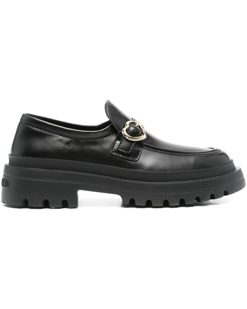 Moschino Loafer mit Zierschnalle - Schwarz Schwarz