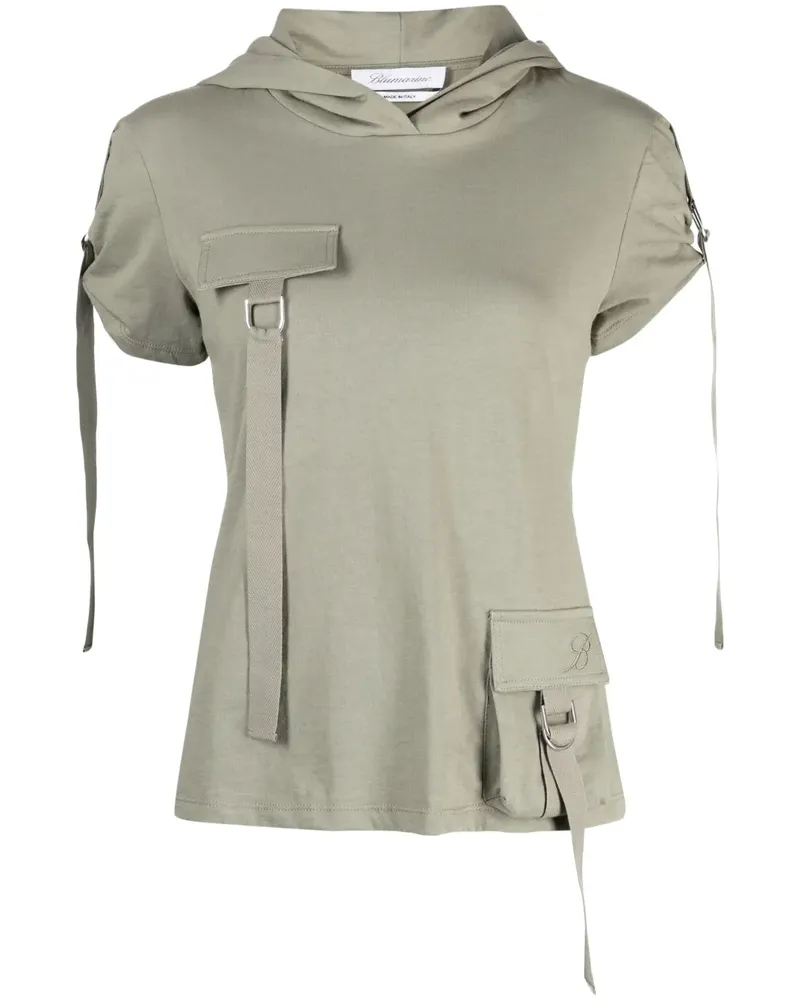 Blumarine T-Shirt mit Klappentaschen - Grün Grün