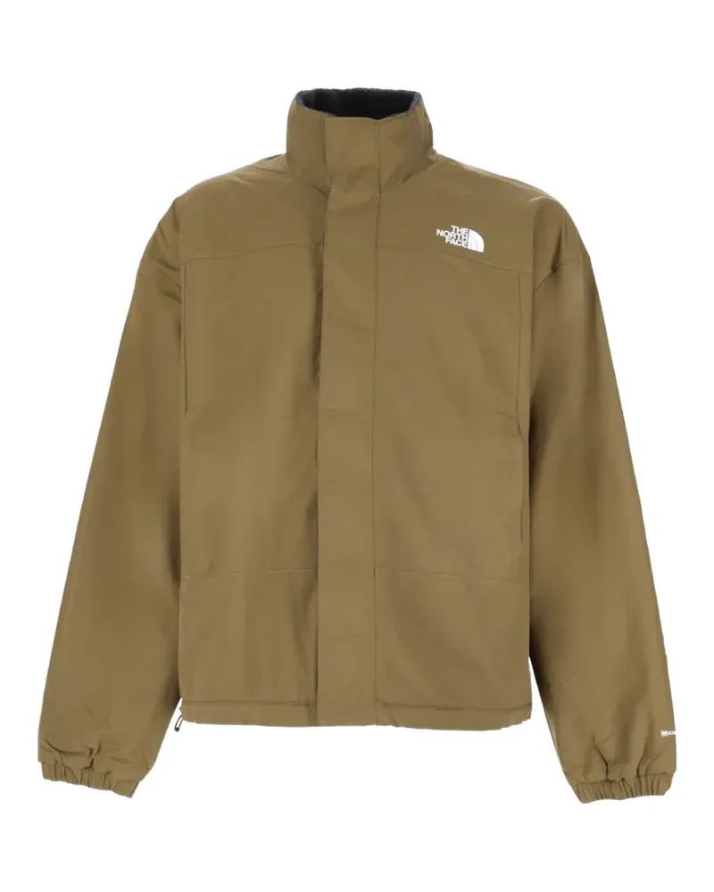 The North Face logo-print high-neck reversible jacket - Braun Braun