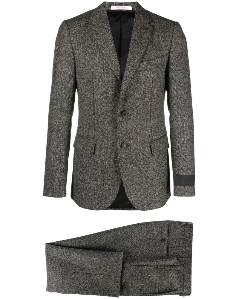 Valentino Garavani Einreihiger Anzug aus Tweed - Grau Grau