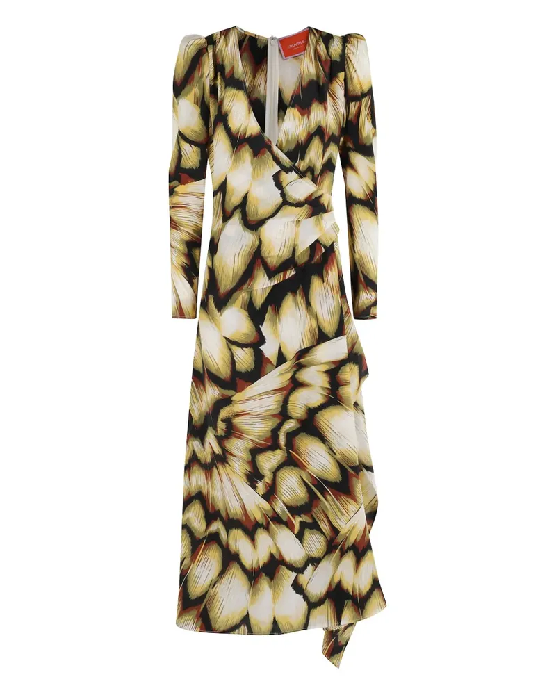 La DoubleJ Monarch abstract-print maxi dress - Nude Nude