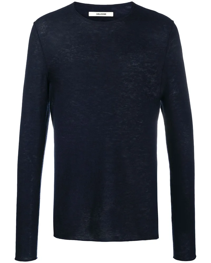 Zadig & Voltaire Fein gestrickter 'Teiss' Pullover - Blau Blau