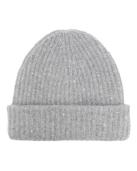 Fabiana Filippi Beanie mit Pailletten Grau