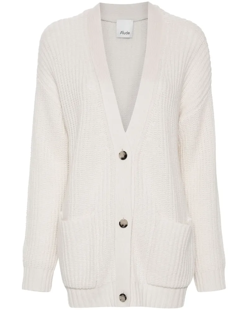 ALLUDE Grob gestrickter Cardigan - Nude Nude