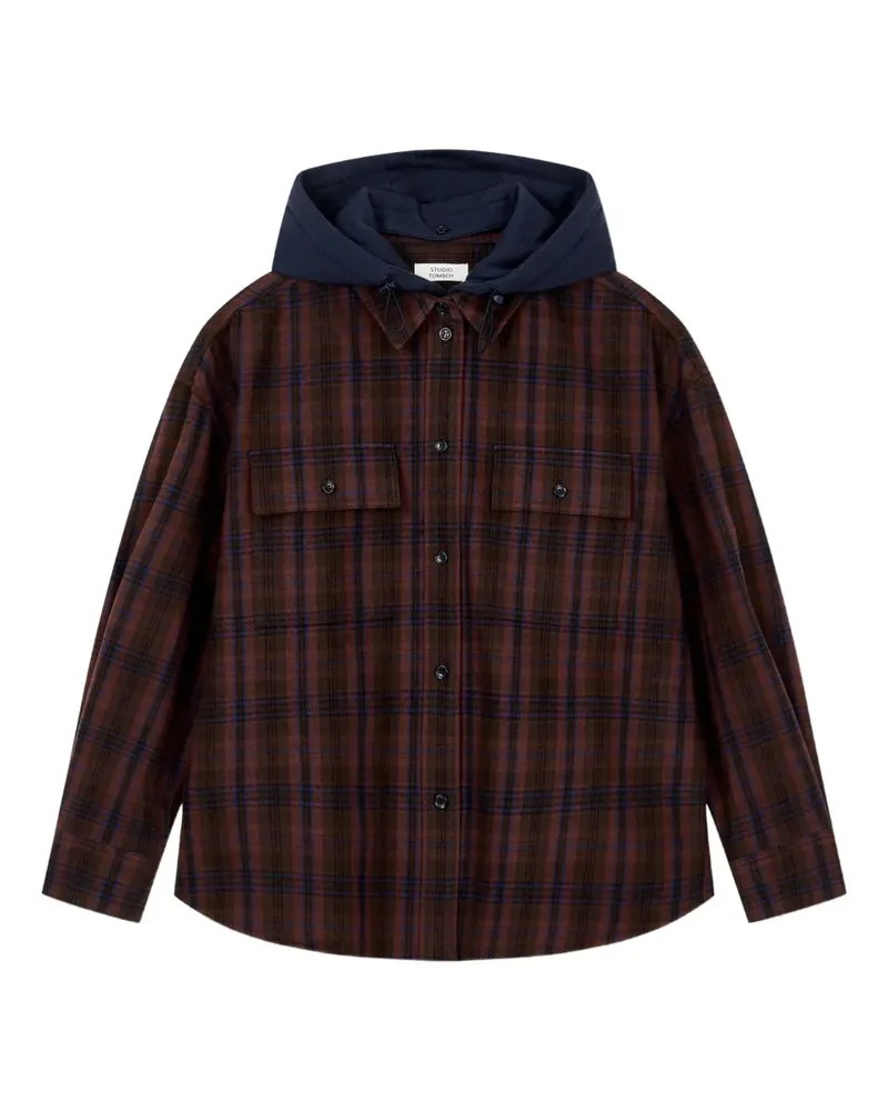 STUDIO TOMBOY detachable-hood shirt - Braun Braun