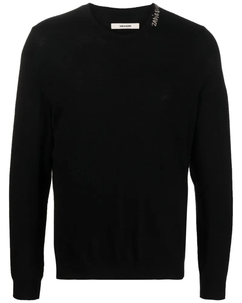 Zadig & Voltaire Sweatshirt mit Logo-Print Schwarz