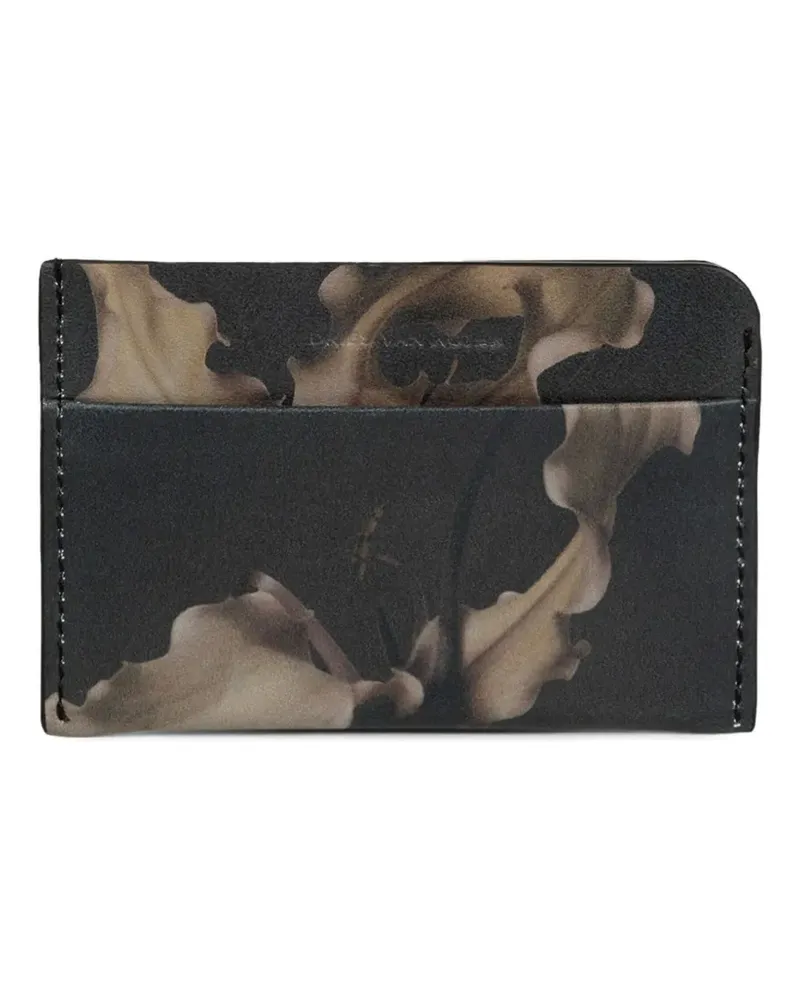 Dries van Noten Kartenetui mit Blumenprint - Grün Grün