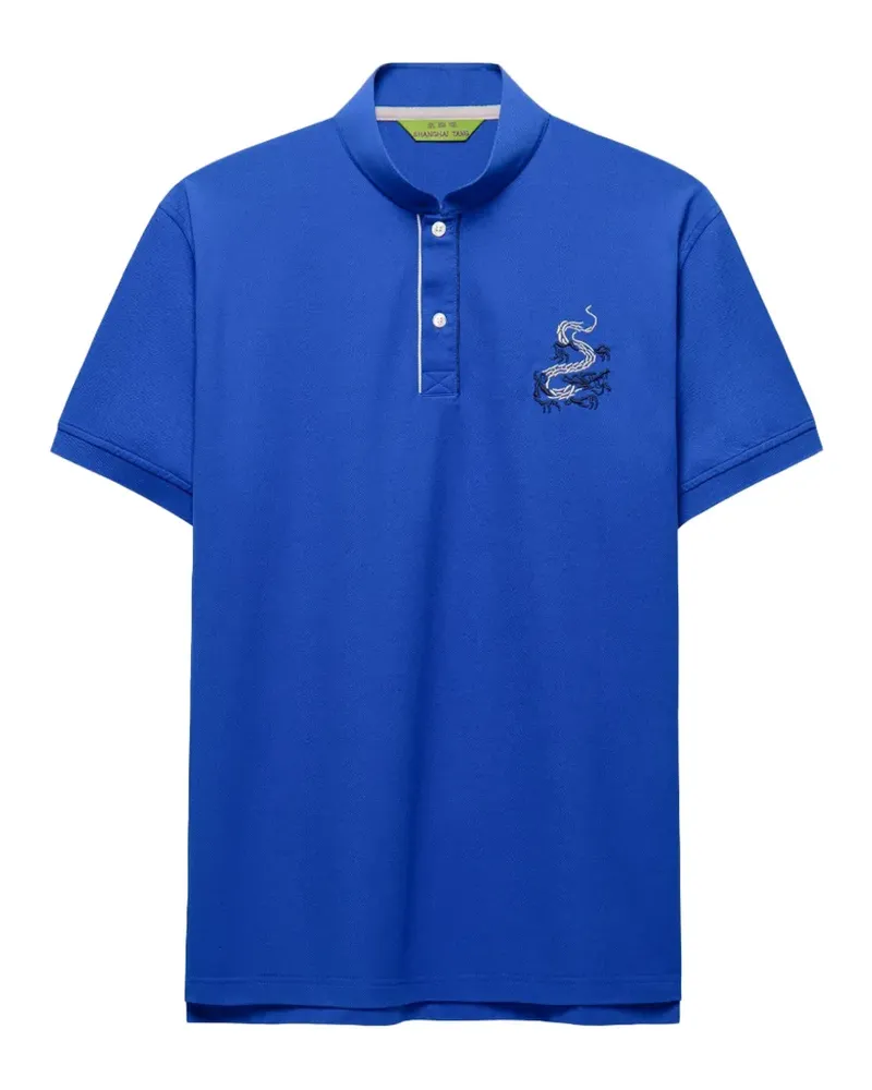 Shanghai Tang Tang Dragon cotton polo shirt - Blau Blau