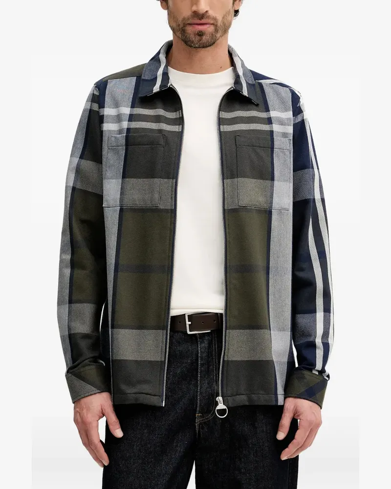 Barbour Lannich plaid zip shirt - Grün Grün