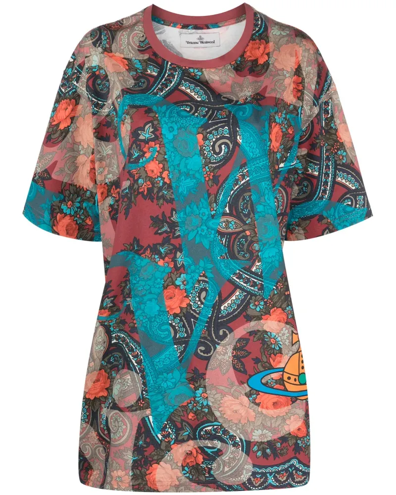 Vivienne Westwood T-Shirt mit Blumen-Print - Rosa Rosa