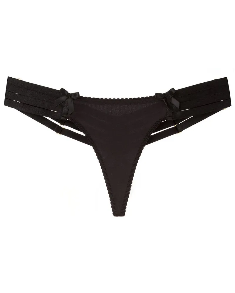 Bordelle Verstellbarer Tanga - Schwarz Schwarz