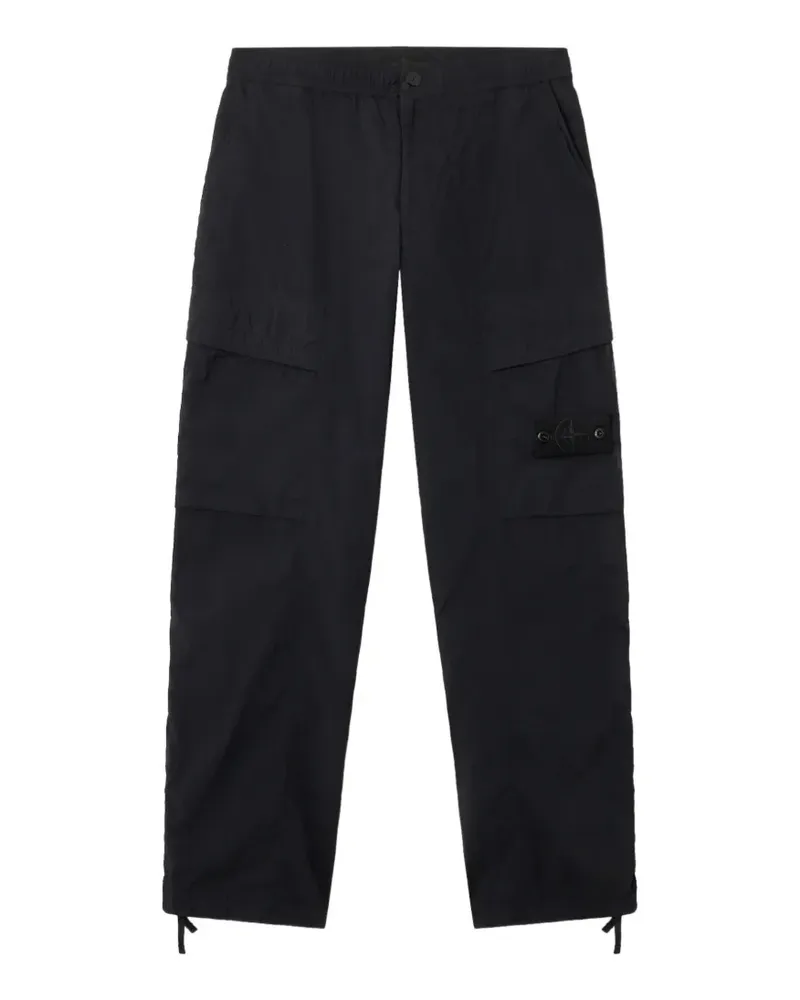 Stone Island Hose mit Logo-Patch - Schwarz Schwarz