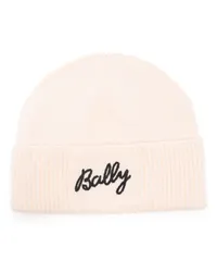 Bally Beanie mit Logo-Stickerei Nude