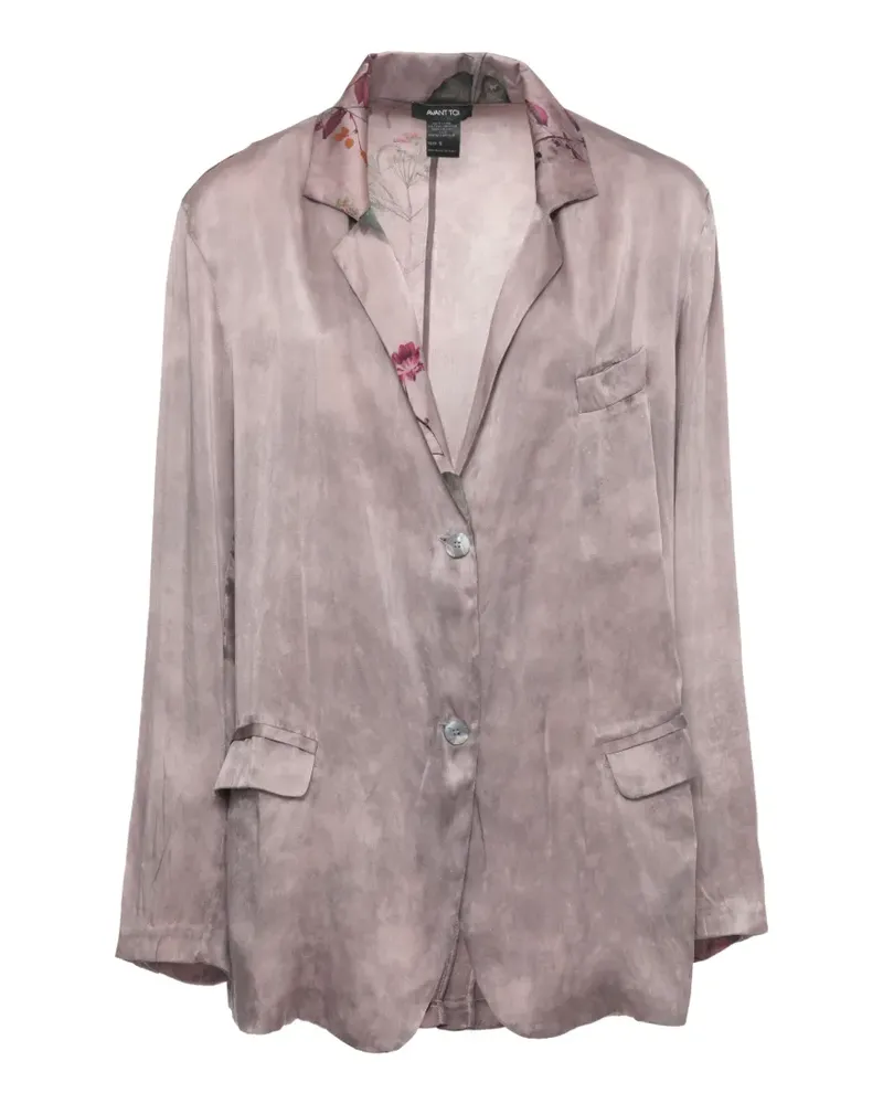 Avant Toi floral-print single-breasted blazer - Rosa Rosa