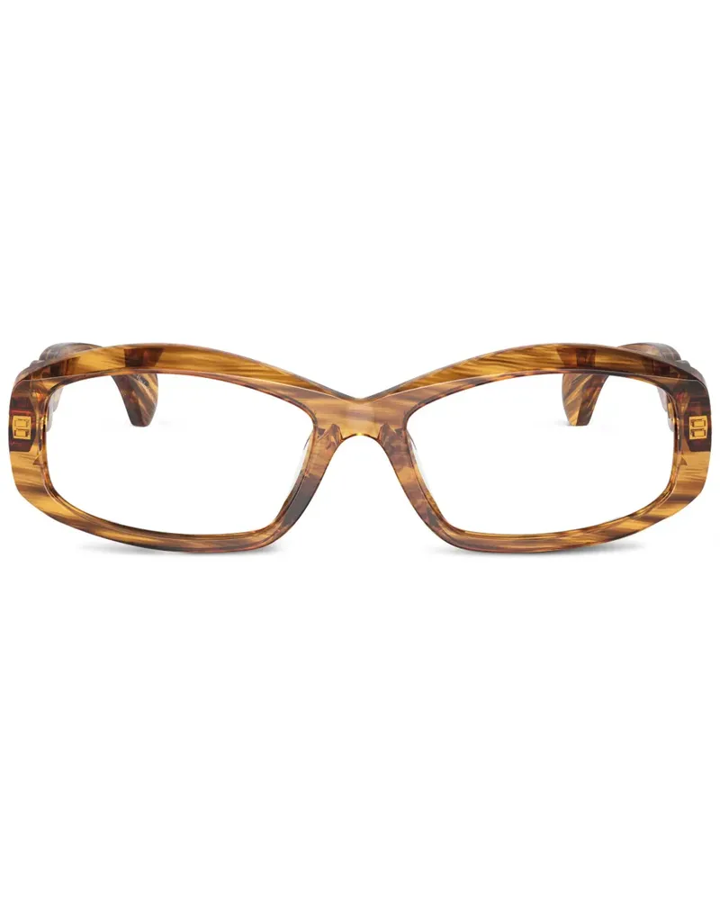 Alain Mikli Sonnenbrille mit eckigem Gestell - Braun Braun