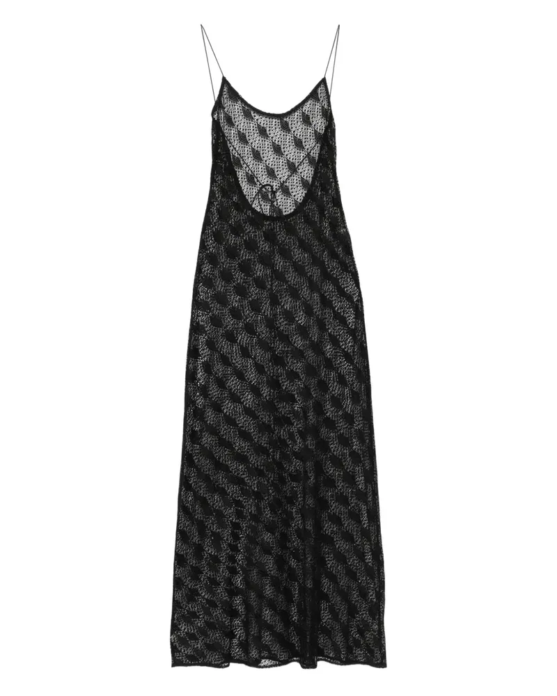 ATU Body Couture Rückenfreies Maxikleid mit Muster - Schwarz Schwarz