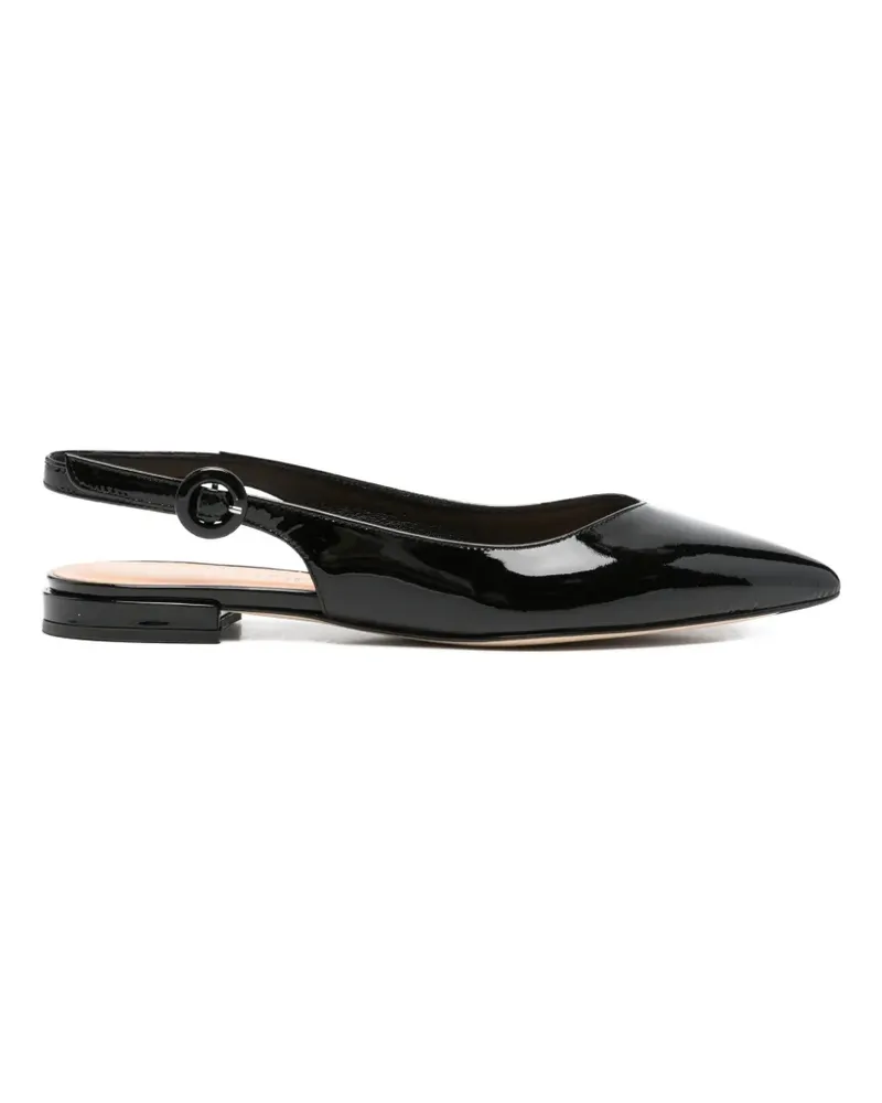 Julie Dee buckle strap ballet flats - Schwarz Schwarz