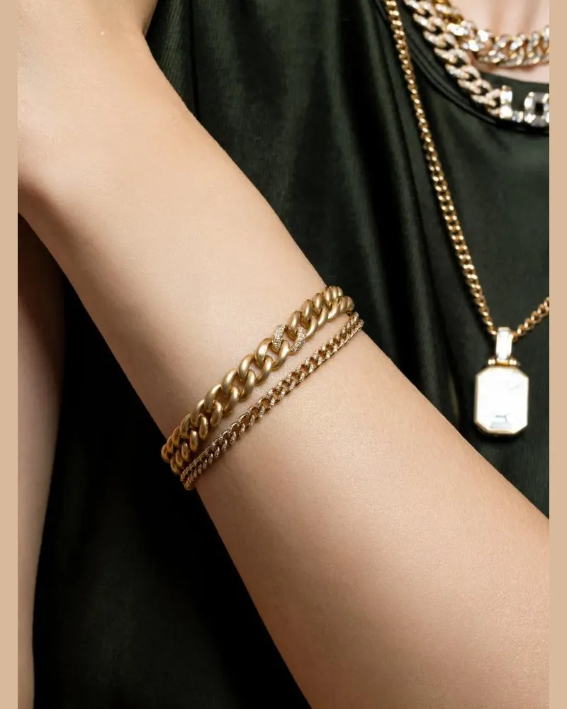 SHAY diamond link bracelet - Gold Gold