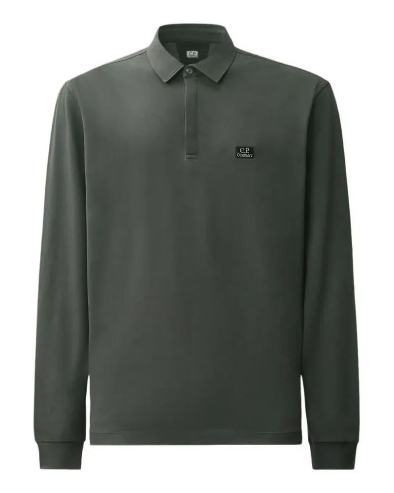 C.P. Company Langärmeliges Poloshirt aus Stretch-Piquet - Grün Grün