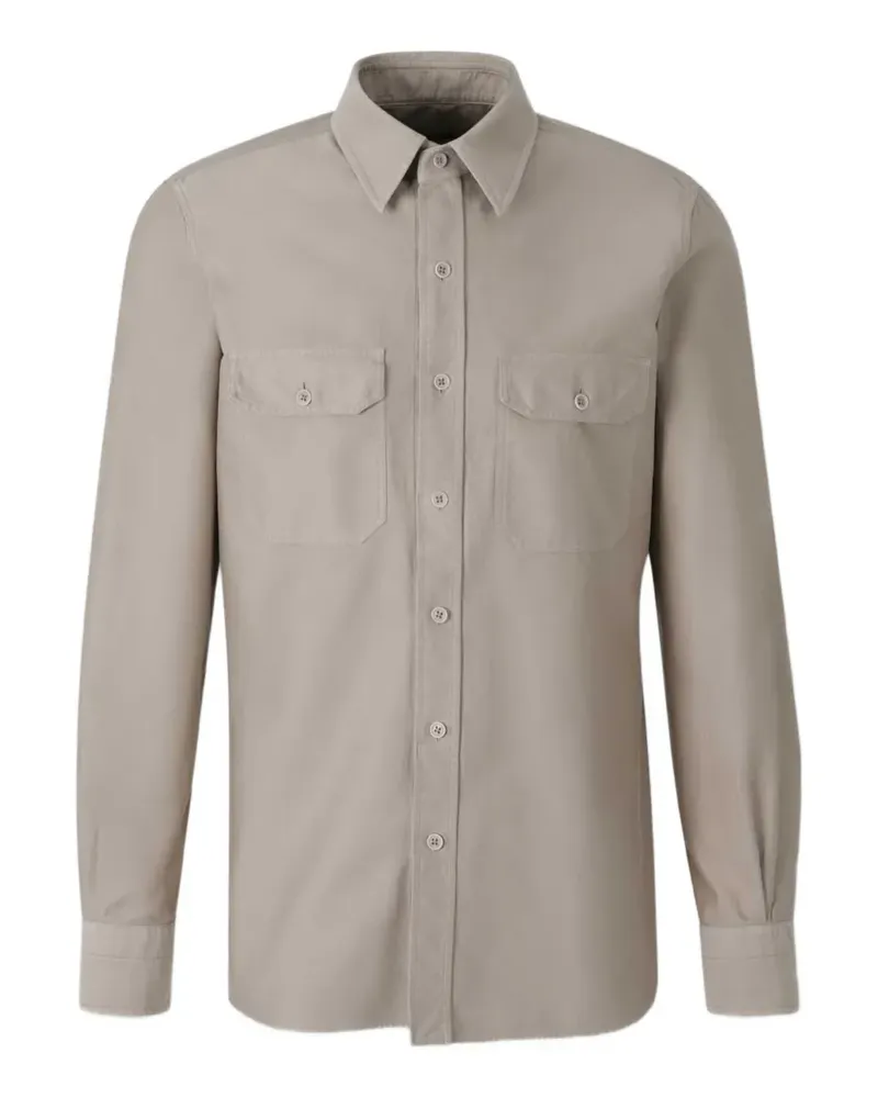 Tom Ford button-flap pockets shirt - Nude Nude