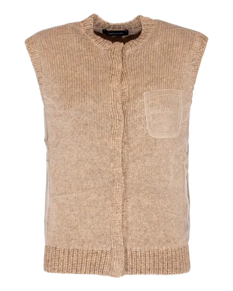 Fabiana Filippi sleeveless knitted vest - Nude Nude